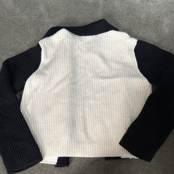 Black and Cream Striped Cardigan - Picture 5 of 5